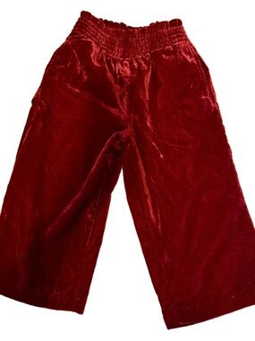 Hanna Andersson Red Velvet Wide Leg Pants